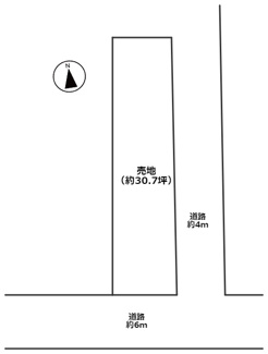 【土地図】 | 岐阜市元宮町売地！南西角地の30坪です♪徹明さくら小学校まで徒歩3分！建築条件はございません♪ | 岐阜市元宮町売地！南西角地の30坪です♪徹明さくら小学校まで徒歩3分！建築条件はございません♪