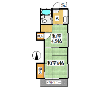 【間取り】 | 仲町ハイツ