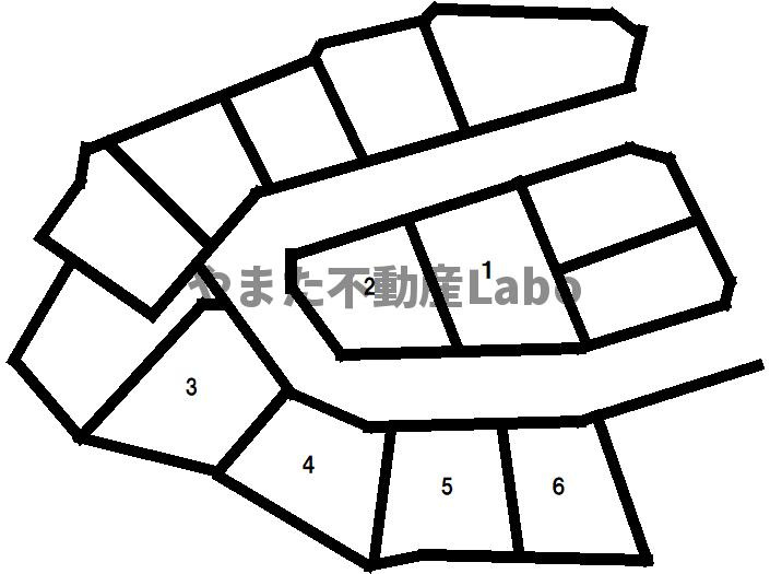鳥取市青谷町露谷売土地　露谷ニュータウンの区画図