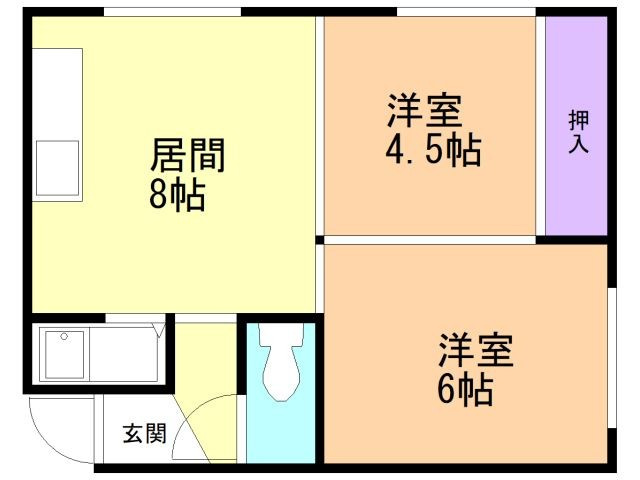 越後第２アパートの間取り