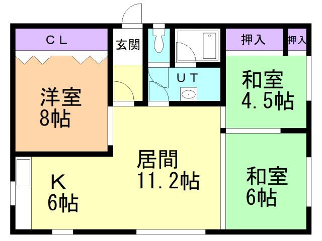 梅田ハイツの間取り