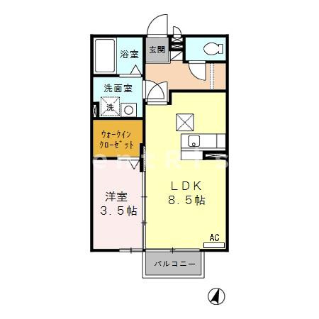 セジュール大和の間取り