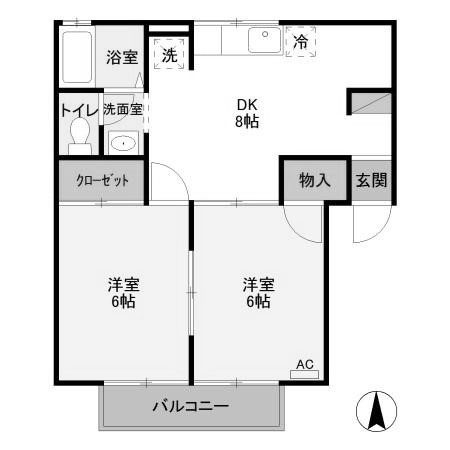 【間取り】 | セジュール藤塚A