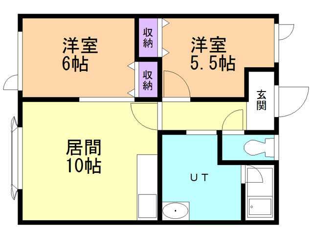 コーポスワンAの間取り