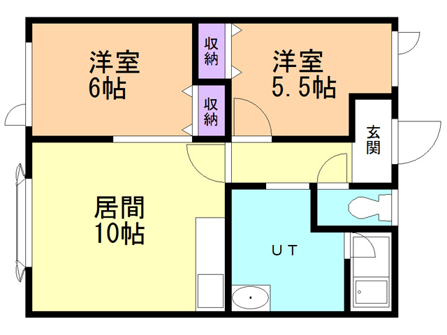 コーポスワンCの間取り