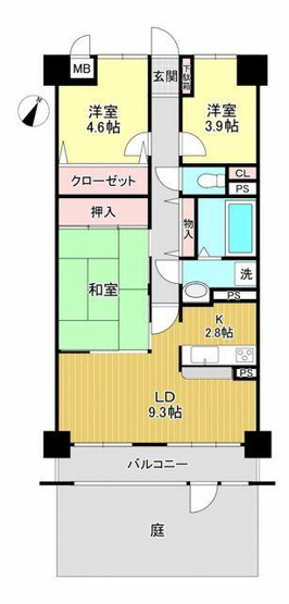【間取り】 | 中古マンション　グラン・ドムール松浪  | ★内覧予約でブランド米2kg★