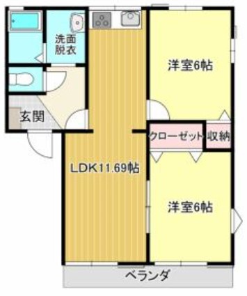 【間取り】 | フレグランスグロリアA