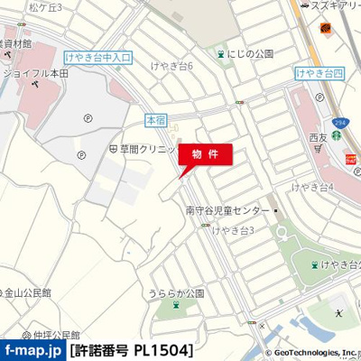 【地図】 | 守谷市けやき台6丁目・高野貸地