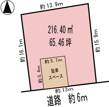 各務原市新鵜沼台2丁目の土地図