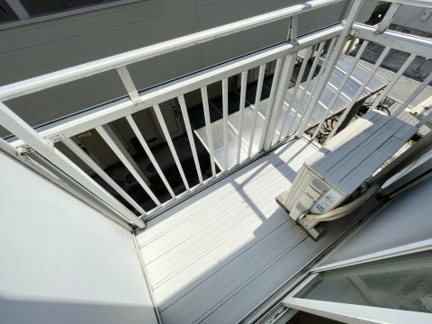 ハイムまことB棟のバルコニー