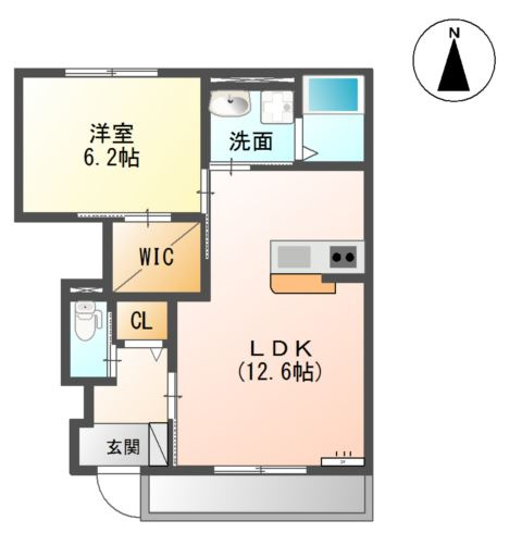 ルーラル北西原Ａ棟の間取り