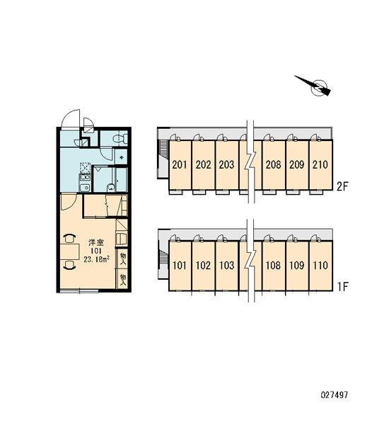 レオパレス檜木並の区画図