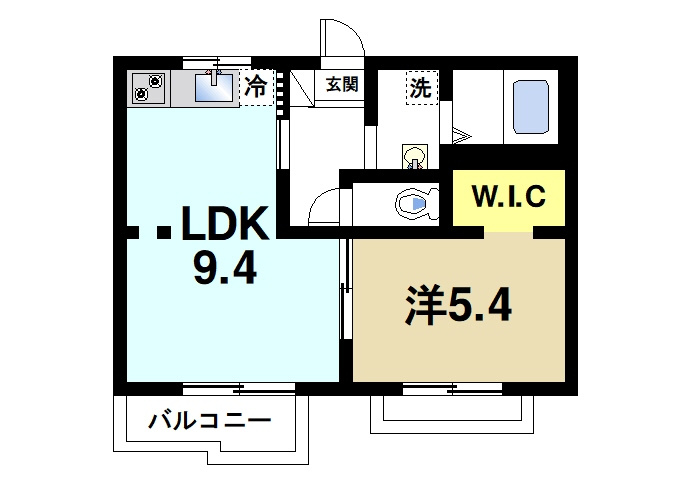 エクセルハイツ　Ａ棟の間取り|1LDKへ改装しました