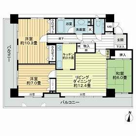 【間取り】 | 赤坂けやき通りシティハウス | 間取図