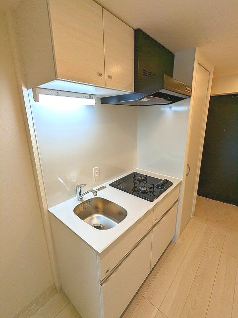 リビオメゾン上野入谷のキッチン|ガス2口システムキッチン