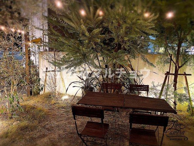 下万呂店舗の庭|以前カフェとして使用していたときの写真です