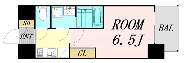 エスリードレジデンス都島シティフロント　仲介手数料無料の間取り