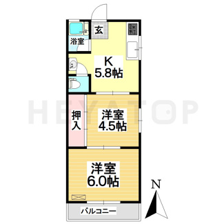 【間取り】 | コーポ服部