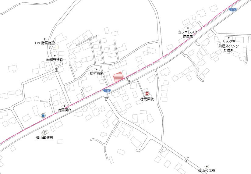 曽於市財部町南俣の売地の土地図