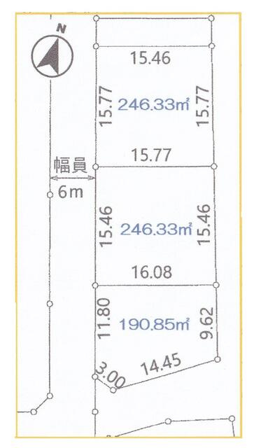 請西南2丁目　土地（小学校徒歩４分）の区画図