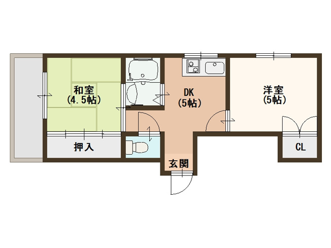 【間取り】 | ラハイナ玉出西