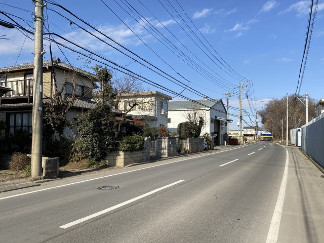 ふじみ野市大井武蔵野　売地の前面道路含む現地写真|前面道路幅員約9.2ｍ