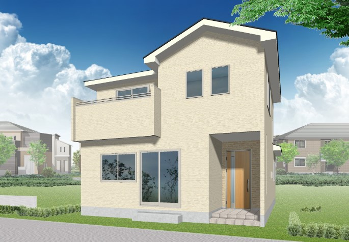 佐糠町東２棟の外観パース|２号棟の外観パースです。