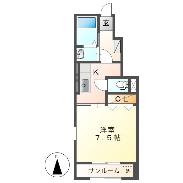 サンフラワーＫの間取り