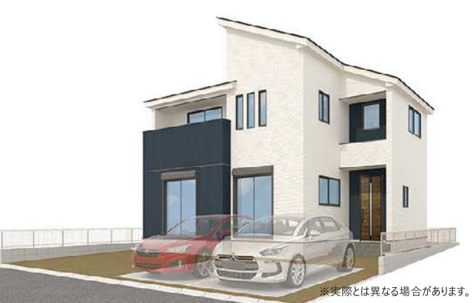 高崎市中居町18期（全2棟）1号棟の外観パース|外観パースです