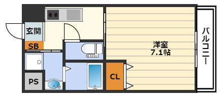 レジュールアッシュ梅田北の間取り|※内装写真は反転タイプです
