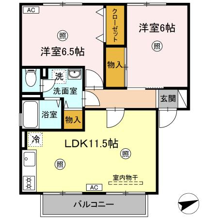 ソフィアＢ棟の間取り