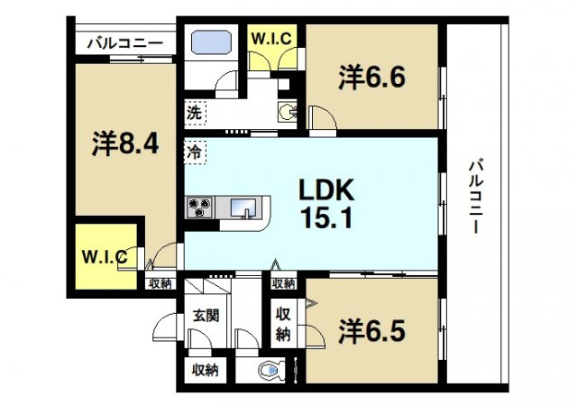シャーメゾン　ネクサスの間取り|ファミリーさんにおススメの間取りです。