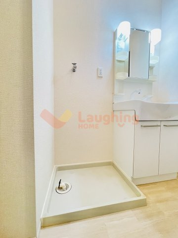 ホワイトクローバーの洗面所|広い洗面スペース