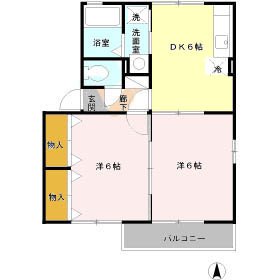 クレール花陵　B棟の間取り