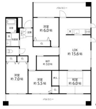 江東区南砂２丁目の賃貸マンションの間取り