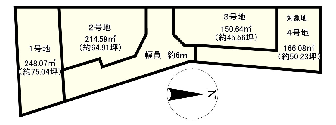 ガーデンヒル西河原Ⅱ　4号地の土地図