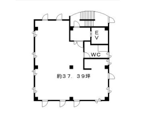 大津市田辺町の店舗一部の間取り