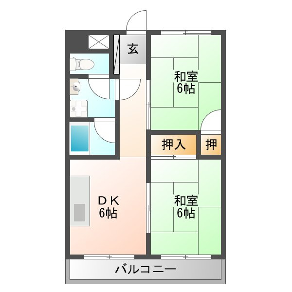 大阪市淀川区三津屋南２丁目の賃貸マンションの間取り