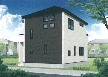 川越市笠幡27期　新築戸建の外観パース