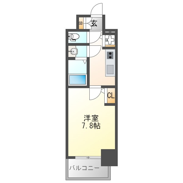 大阪市淀川区十三東４丁目の賃貸マンションの間取り