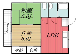 【間取り】 | マルサンハイツ　B棟
