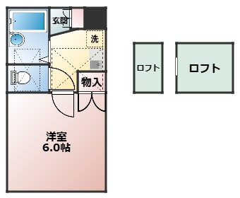 市川市南八幡３丁目のアパートの間取り