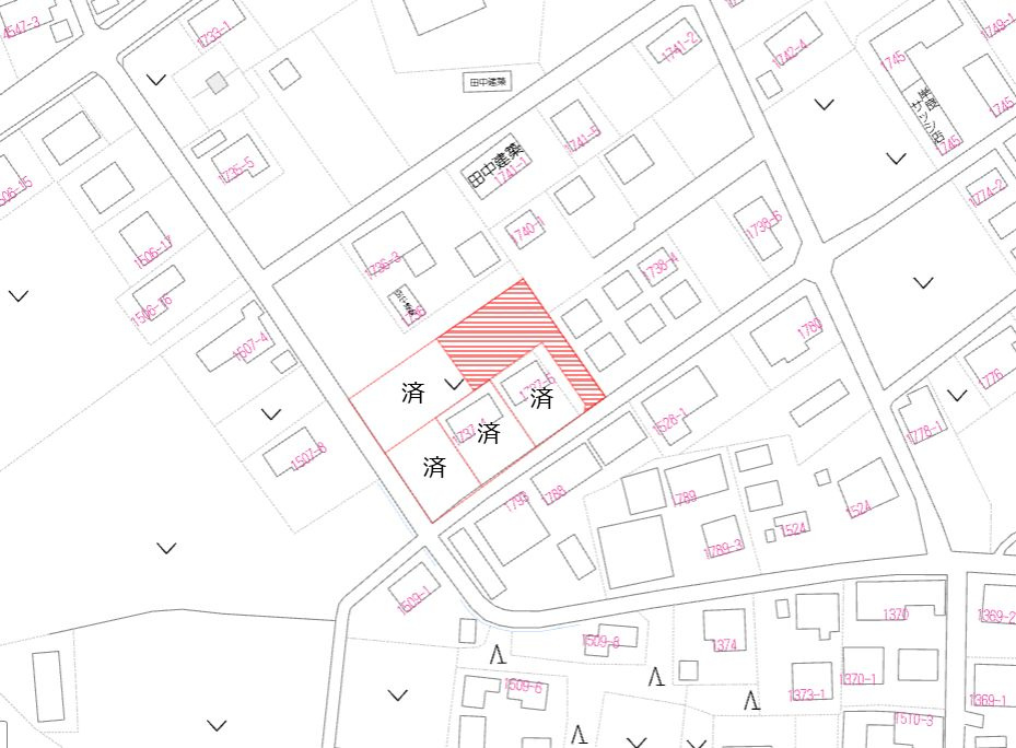 都城市上水流町の売地の土地図