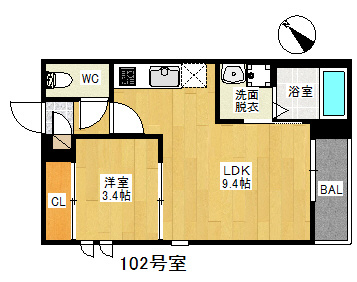 【間取り】 | Grandtic Rei吉塚(グランディックレイヨシヅカ) | 別号室の写真になります。現況優先。