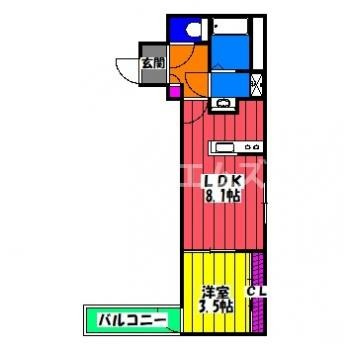 【間取り】 | Ｍ－ＳＴＡＧＥ桜並木駅前 | Ｍ－ＳＴＡＧＥ桜並木駅前の間取り