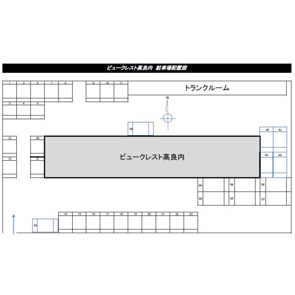 ビュークレスト高良内の区画図