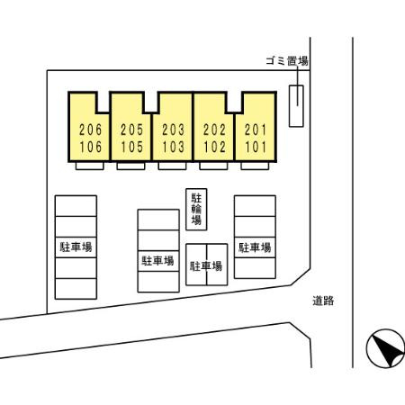 グリーンエクセルⅢのその他共用部分|駐車場配置図