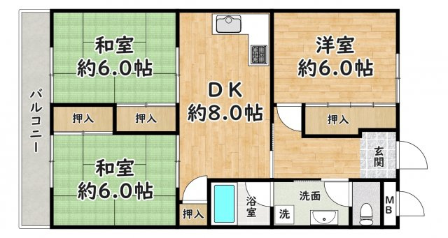 【間取り】 | サンライフ深森
