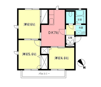 【間取り】 | ファミール西原Ｂ