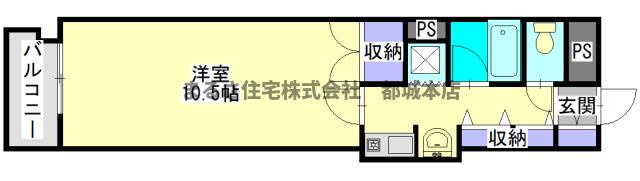 MJ上町第二の間取り|反転まどり有